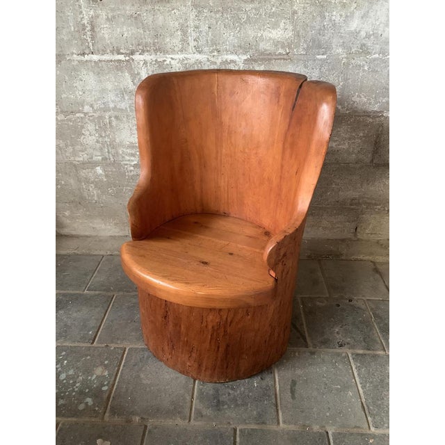 Swedish Pine Log Stump Chair Kubbstol 1970s, 1960s For Sale - Image 4 of 17