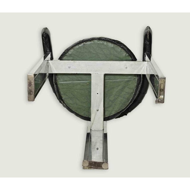 Leather and Steel Chairs by Eckart Muthesius, 1970s, Set of 7 For Sale - Image 6 of 7