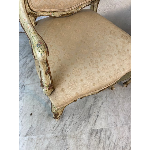 1920s Hand Painted Antique Italian Chairs, a Pair For Sale - Image 5 of 11