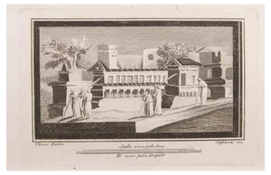 Francesco Cepparuli, Landscapes with Monuments and Figures, Etching, 18th Century