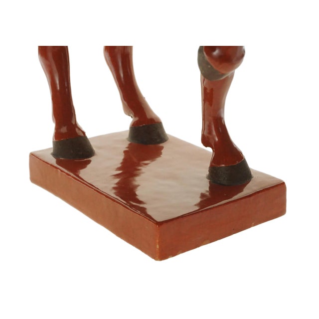 Zaccagnini Tang Horse Red Glaze Ceramic Figure Mid-Century Modern Equestrian Decor For Sale - Image 11 of 11