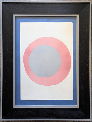 Lucio Fontana, Concetto Spaziale, Hand-Signed Color Lithograph with Metallic Ink, 1951