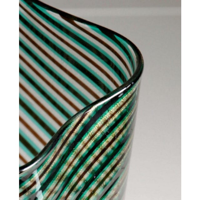 Murano Glass Mezza Filgrana Vase in the style of Carlo Scarpa For Sale - Image 12 of 18