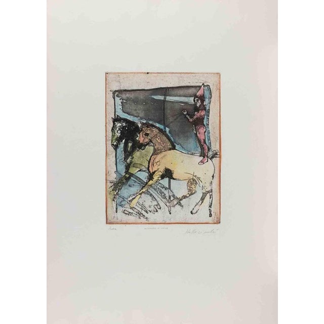 Etching hand colored on paper realized by Alessandro Kokocinski. Hand signed in pencil lower right. Artist Proof. Very...