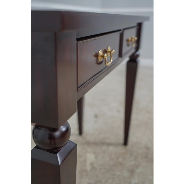 Frontgate 2 Drawer Mahogany Neoclassical Console Table For Sale In Philadelphia - Image 6 of 12