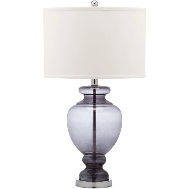 Inspired by collectible colored glass vases and bottles, the clear grey glass table lamp is a perfect accessory for...
