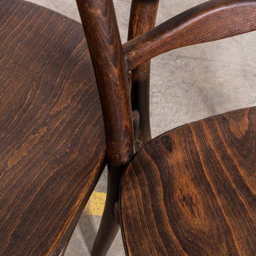 1940’s Single Tapered Bar Back Thonet Dining Chairs – Pair. Founded in the early 19th Century by Michael Thonet, Thonet...