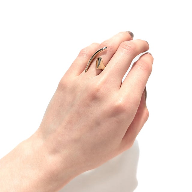 Signed Modernist Ed Wiener 14k Gold Cocktail Ring For Sale - Image 14 of 16