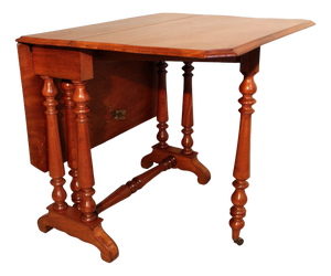 Small Auxiliary Table with Mahogany Shutters, 19th Century