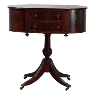 Early 19th Century New York Classical Mahogany Astragal-End Work Table in the Manner of Duncan Phyfe, C. 1815–1825 For Sale