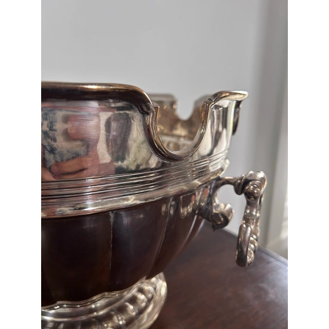 Silver Oversized Mottaheda Winterthur Silver Plated Montieth/Punch Bowl For Sale - Image 8 of 12