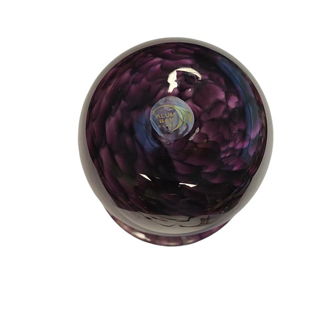 Vintage Alum Bay Isle of Wight Swirl Glass Vase For Sale - Image 4 of 5