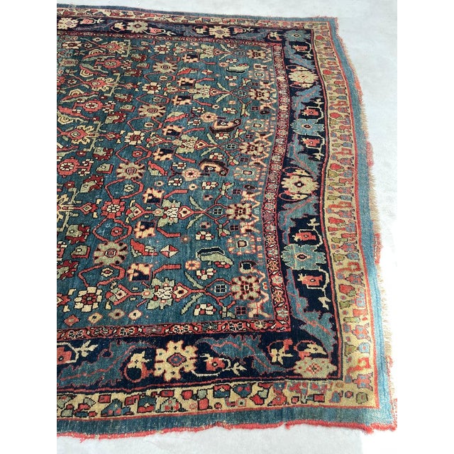 Late 19th Century NAIVE HALVI BIDJAR Mystical Energy-Filled Art Rug 5.10 x 10.3 For Sale - Image 4 of 15