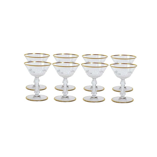 Saint Louis Crystal Gilt Gold Tableware Glassware Service / 12 People For Sale In New York - Image 6 of 13