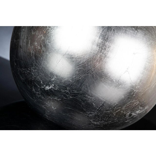 Contemporary Glass Silver Leaf Sphere Vase from VGnewtrend For Sale - Image 3 of 5