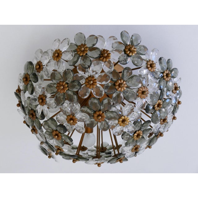 Metal Mid-Century Ceiling Floral Lamp by Banci Firenze, 1970s For Sale - Image 7 of 18