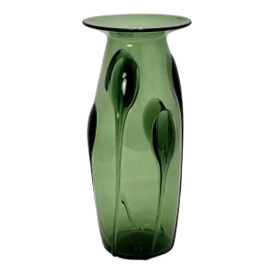 Large 12 Inch Antique Loetz Vesuvian Tadpole Style Bohemian Hand Blown Art Glass Vase - Circa 1905