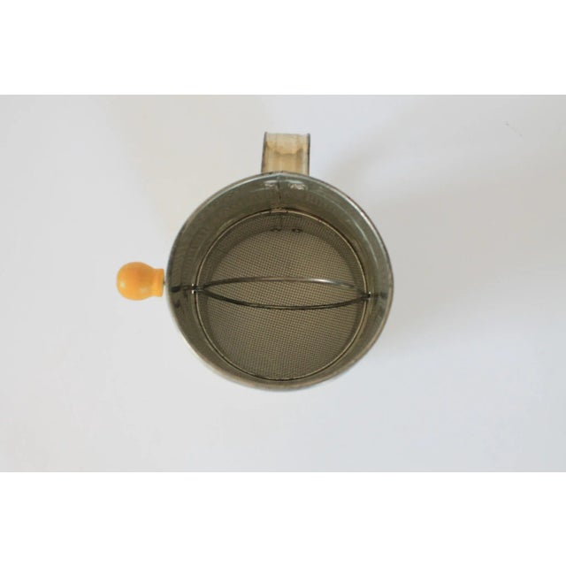 Vintage Flour Sifter W/ Floral Motif For Sale - Image 4 of 7