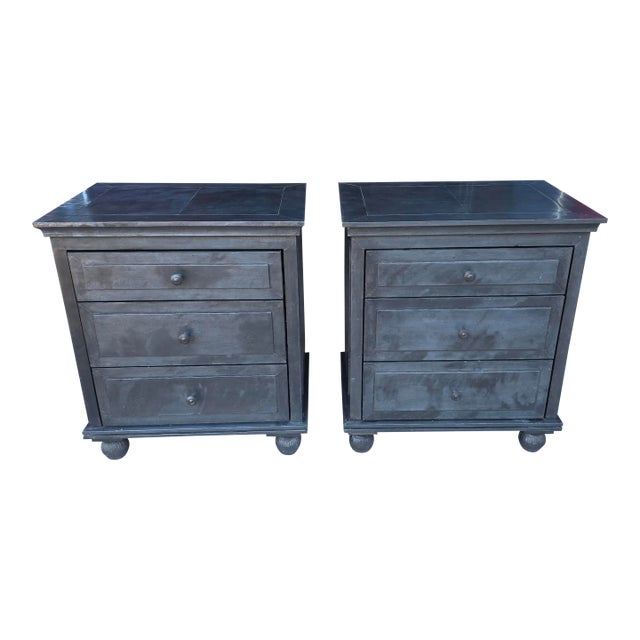 Metal Clad Bedside Tables Night Stands For Sale