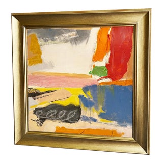 Original Fine Abstract Art in Victorian Gold Frame – By Tatiana Duperault For Sale