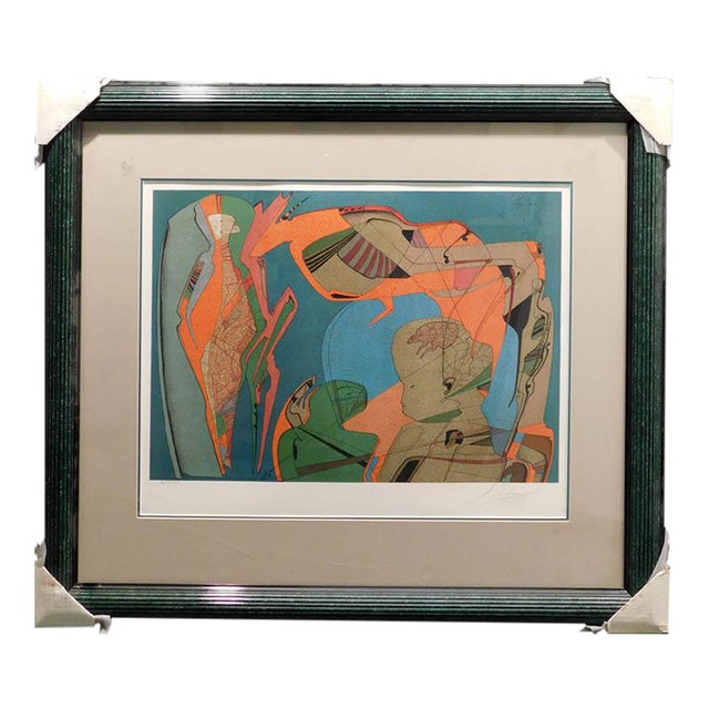 Mikail Chemiakin Carnaval Framed Hand Signed Paper Fine Art Make Offer For Sale