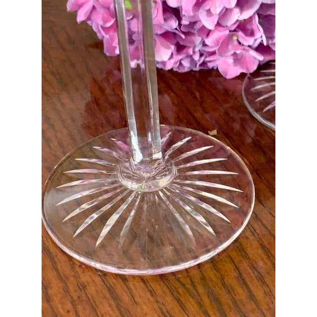 Stuart Crystal /Waterford Wine Glasses Vintage Rare Hand Blown & Cut Royal Warrant Hardwicke Pattern Set 10 For Sale - Image 9 of 10