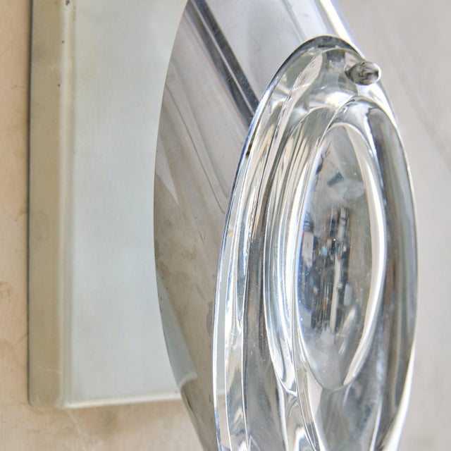 1970s Italian Postmodern Chrome Sconce by Oscar Torlasco for Stilkronen, 1970s For Sale - Image 5 of 13