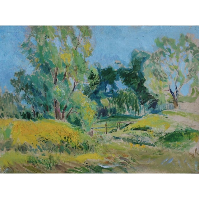 Impressionism Spring Landscape Oil Painting, Ukrainian Artist, 1980s 55-76 For Sale