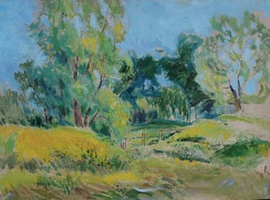 Impressionism Spring Landscape Oil Painting, Ukrainian Artist, 1980s 55-76