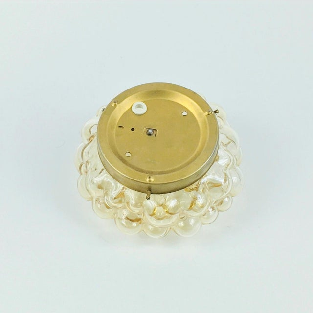 1960s Mid-Century Modern Amber Bubble Glass Wall Light/Sconce by Helena Tynell for Limburg For Sale - Image 10 of 11