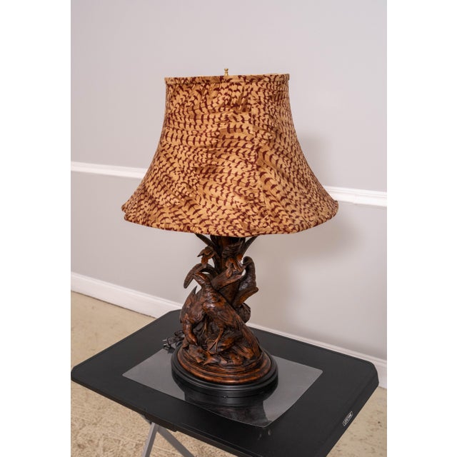 Age: Approx: 20 Years Old Details: Heavy Composite Base Lamp Pheasant Details Nice Matching Feather Print Shade Condition:...