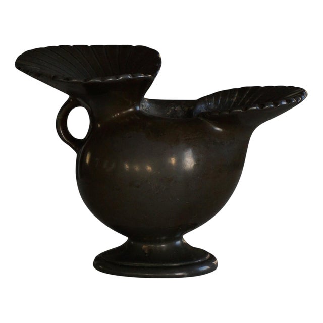 Art Deco Scandinavian Danish Model D‑118 Diskometal Vase from Just Andersen, 1930s For Sale