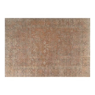 Fine 1920s Indian Brown Handmade Wool Rug For Sale