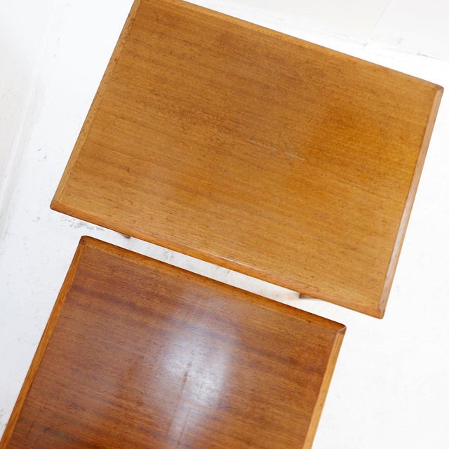 Brown Mid-Century Modern Teak Nesting Tables, 1960s, Set of 3 For Sale - Image 8 of 16