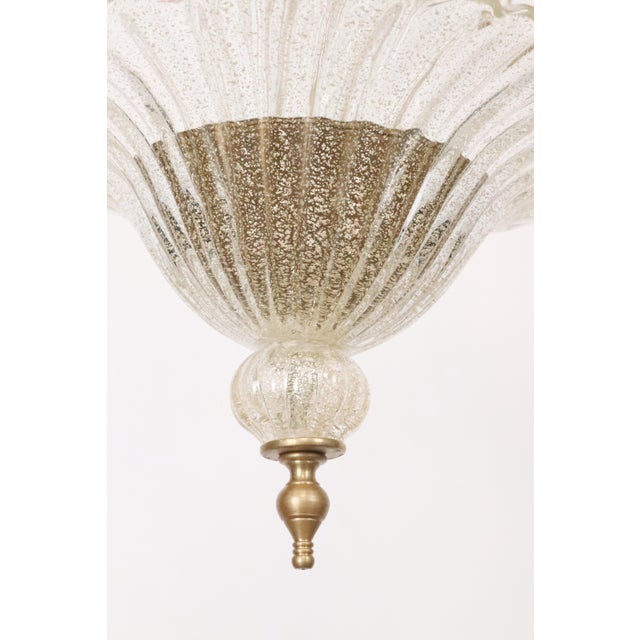 Vintage Murano Style Crystal J Arms Chandelier With Gold & Rose Inflections For Sale - Image 9 of 14
