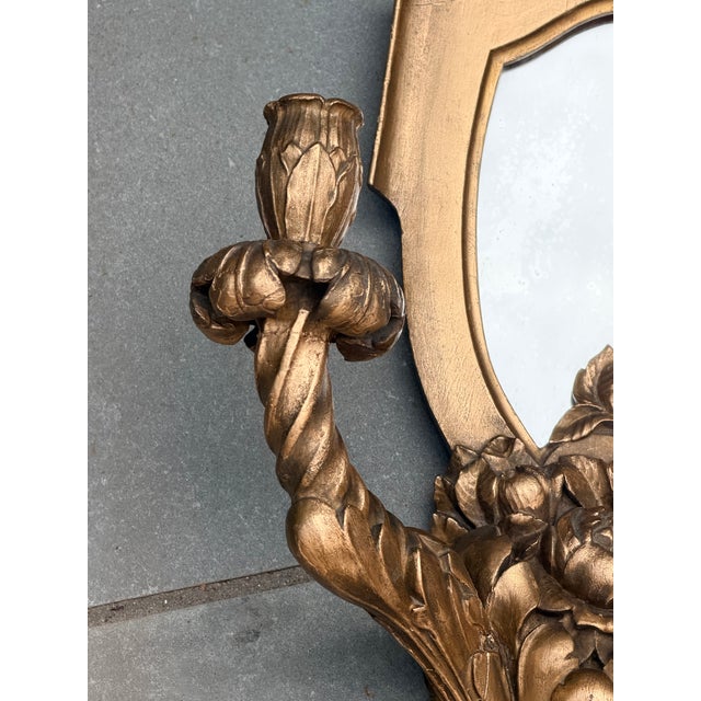 Elevate your space with an exceptional touch of old-world grandeur and Mid-Century romance. This striking pair of vintage...