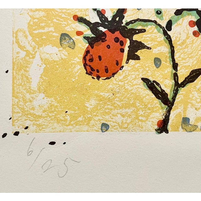 Dan Rizzie, Modernist 1998 Flowering Tree Color Lithograph Dan Rizzie Mod Collage Artist, 1998 For Sale - Image 4 of 6