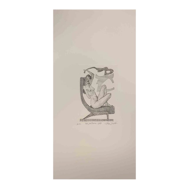 Leo Guida, The Armchair, Original Etching, 1989 For Sale