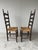 Country-Style Chairs in Walnut and Straw, 1950, Set of 2 For Sale - Image 9 of 17