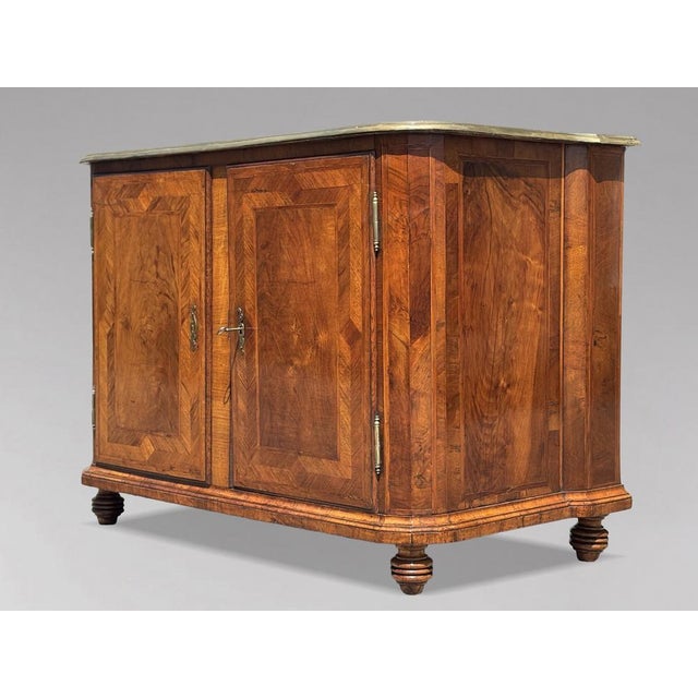 Very Fine Early 18th-Century Maltese Indigenous Specimen Wood Marquetry Inlaid Walnut Cabinet Cupboard A rare and...