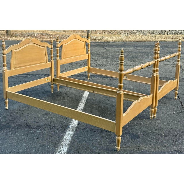 French Ethan Allen French Bisque Twin Beds - a Pair For Sale - Image 3 of 10