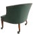 Green Mid 20th Century Leather Tub Chair With Nailhead Studs and Ball Caster Feet For Sale - Image 8 of 14