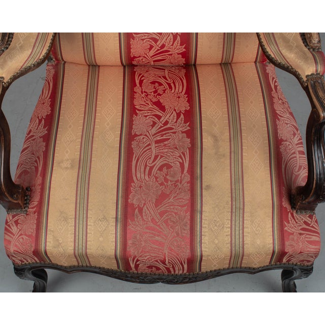 19th Century Louis XV Style Wingback Fauteuil or Armchair For Sale - Image 13 of 13