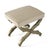 French Country Crescenzo Accent Bench - Natural Hemp Linen / Olive Painted Frame For Sale - Image 3 of 4