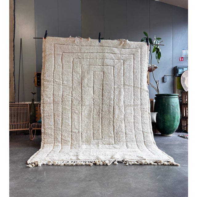 Vintage Beni Ourain Moroccan Berber Wool Rug, 1990 For Sale - Image 11 of 11