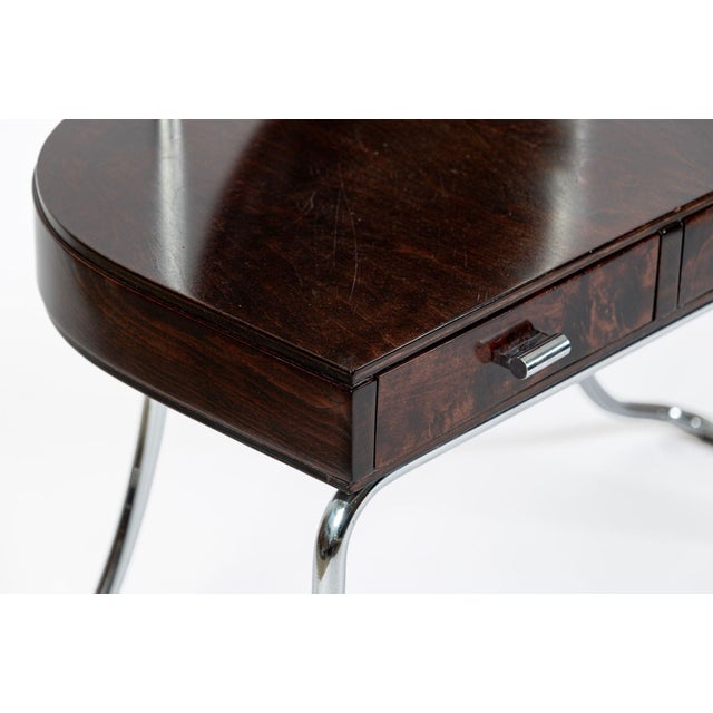 Rare Fritz Hansen Model S214 Tubular Steel Dressing Table Attributed to Mart Stam Denmark 1930s For Sale - Image 11 of 18