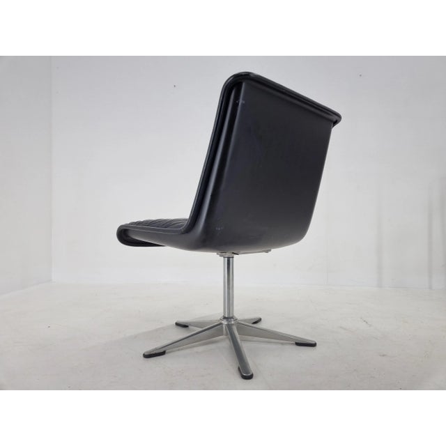 Animal Skin Mid-Century Leather Desk Chair by Delta Wilkhahn, 1970s For Sale - Image 7 of 13