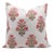 Fabdivine Floral Block Print Pillow Cover 14x36 Off-White Linen-Swadesh For Sale