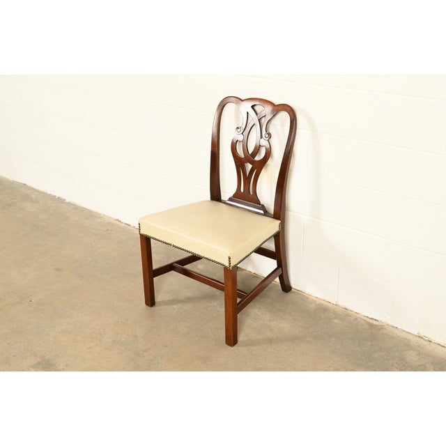 Baker Furniture Company Baker Furniture Georgian Carved Mahogany Side Chair or Dining Chair For Sale - Image 4 of 13