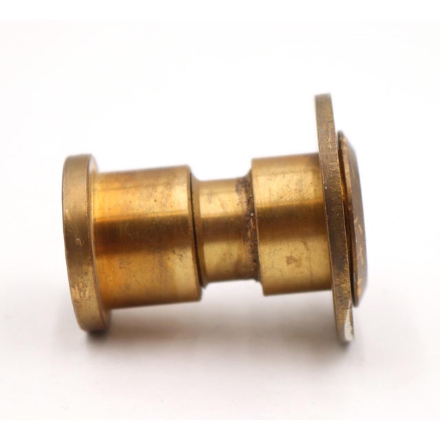 Traditional Reclaimed Round Brass Door Peephole For Sale - Image 3 of 4